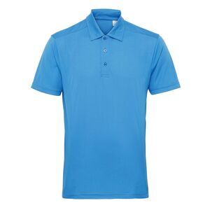 Tri Dri Mens Panelled Polo Shirt / Sapphire